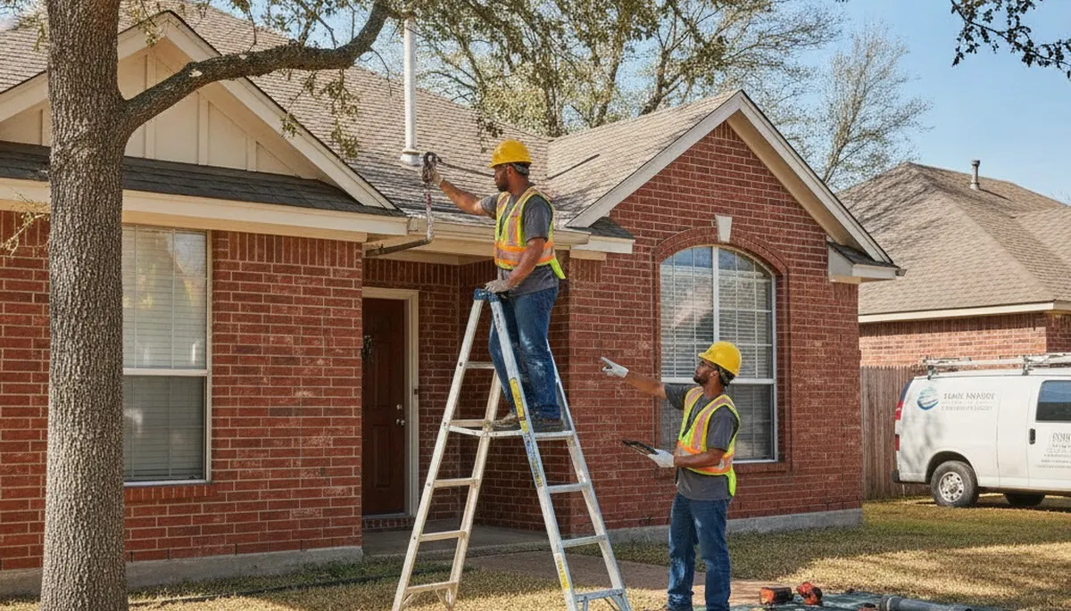 Plumber repairing a leak in Arlington, TX for plumbing repair service