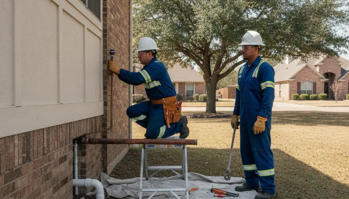 Plumbing repair service in Arlington, TX for residential and commercial leaks, clogs, and pipe fixes
